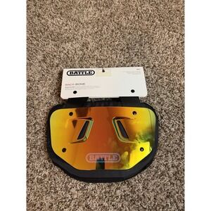 Battle Sports Prism Chrome Protective Football Back Plate - Red/Orange